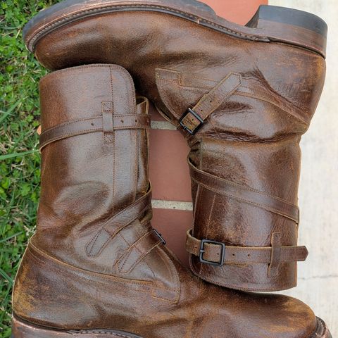 Eastman Leather Tanker Boots in Horween Havana Burnished Roughout