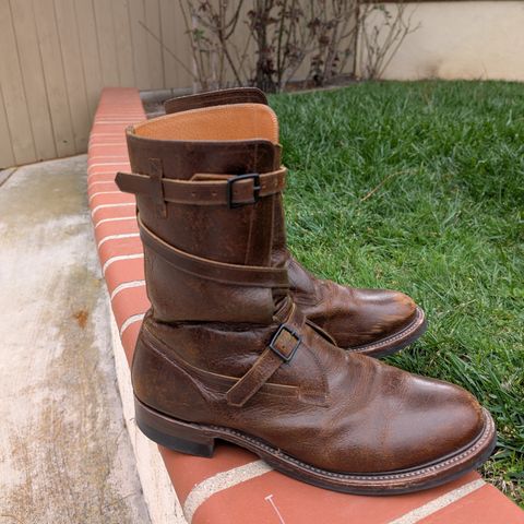 Eastman Leather Tanker Boots in Horween Havana Burnished Roughout
