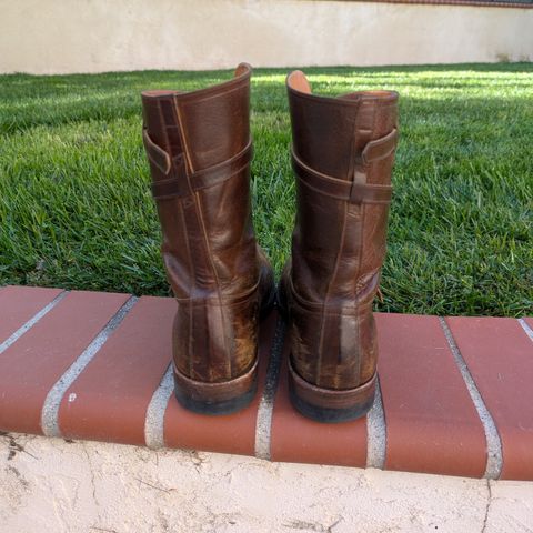 Eastman Leather Tanker Boots in Horween Havana Burnished Roughout