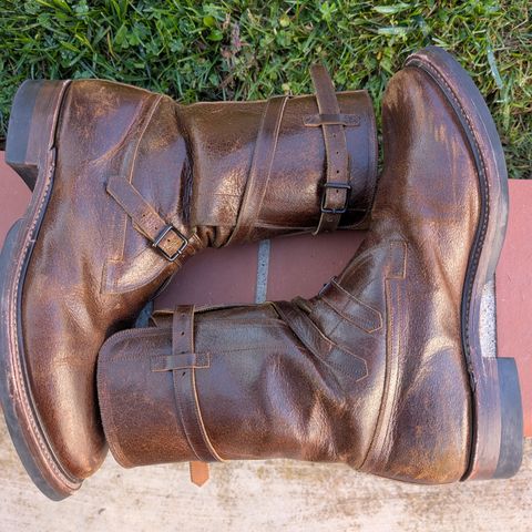 Eastman Leather Tanker Boots in Horween Havana Burnished Roughout