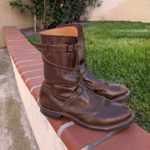 Eastman Leather Tanker Boots in Horween Havana Burnished Roughout