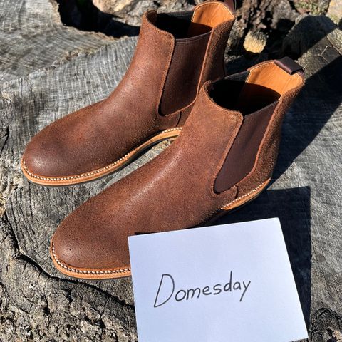 Grant Stone Chelsea Boot in C.F. Stead Dark Oak Roughout