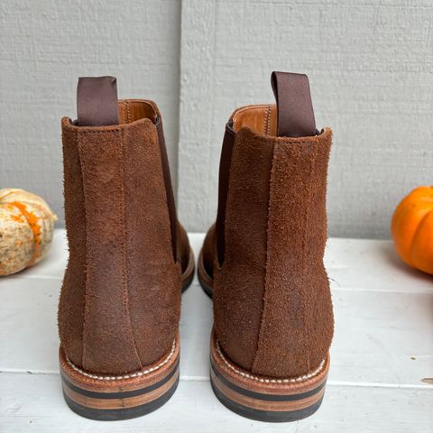 View photo of Grant Stone Chelsea Boot in C.F. Stead Dark Oak Roughout