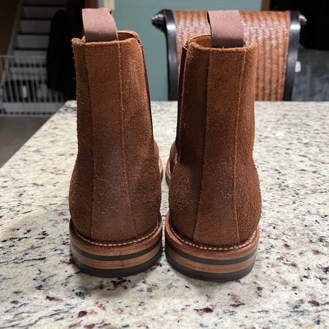 View photo of Grant Stone Chelsea Boot in C.F. Stead Dark Oak Roughout