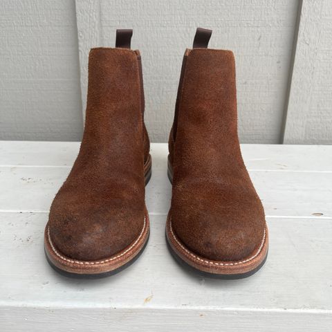 View photo of Grant Stone Chelsea Boot in C.F. Stead Dark Oak Roughout