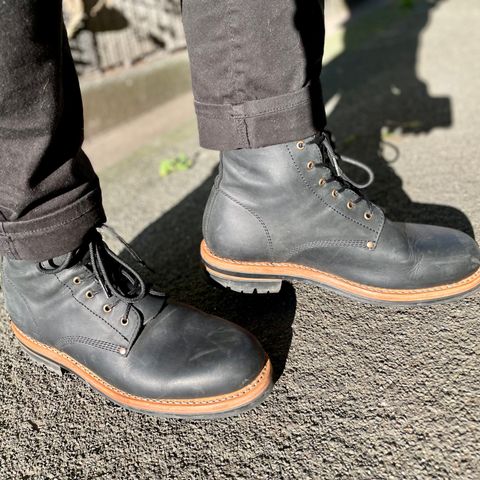 View photo of Urban Shepherd Scout Charcoal in Waxed Portugese Calfskin