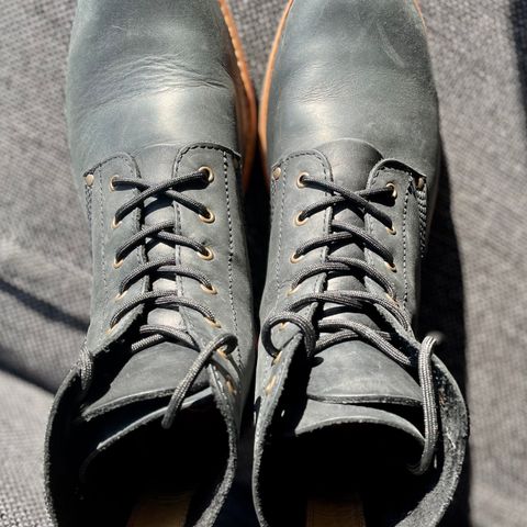 View photo of Urban Shepherd Scout Charcoal in Waxed Portugese Calfskin