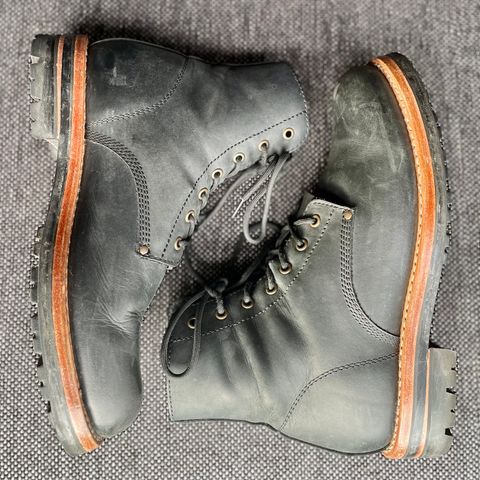 View photo of Urban Shepherd Scout Charcoal in Waxed Portugese Calfskin