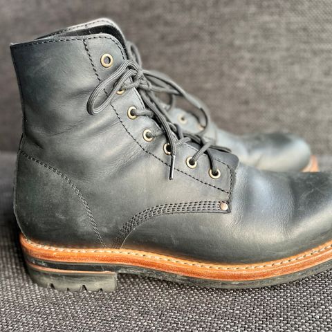 View photo of Urban Shepherd Scout Charcoal in Waxed Portugese Calfskin