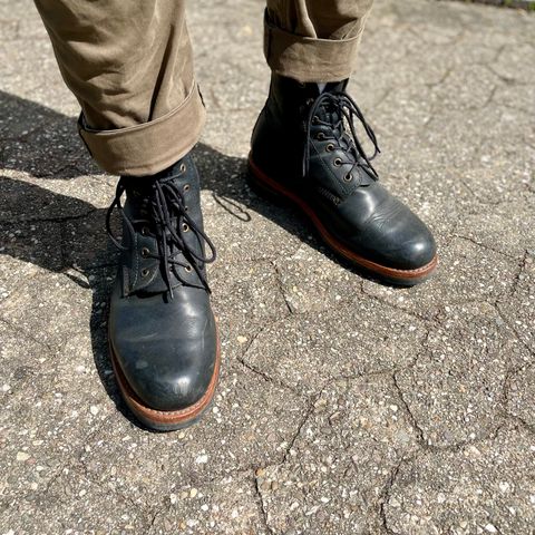 Urban Shepherd Scout Charcoal in Waxed Portugese Calfskin