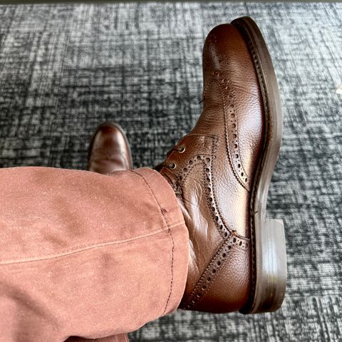 NPS Shoes Heritage Grain Brogue in Walnut Grain & Calf