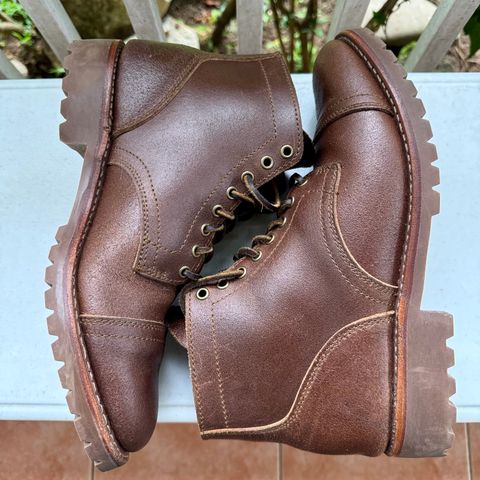 Thursday Vanguard in Horween Natural Waxed Roughout