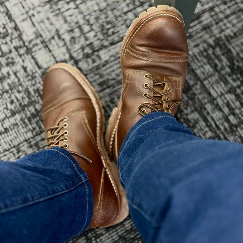 Thursday Vanguard in Horween Natural Waxed Roughout
