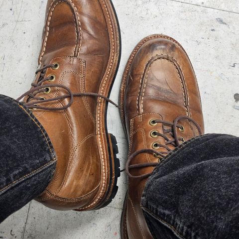 Grant Stone Brass Boot in Horween Dune Chromexcel