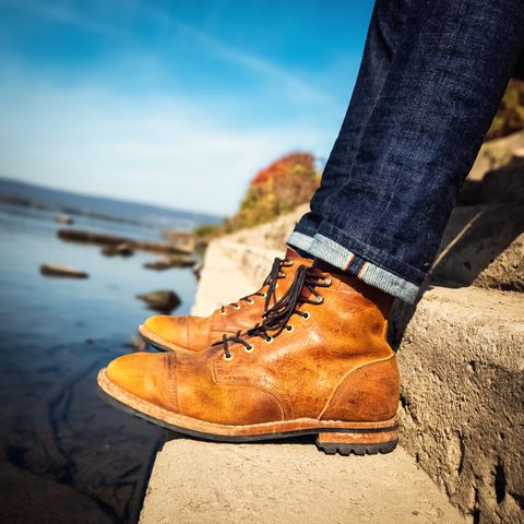 Truman Cap Toe Boot in C.F. Stead Coach Rambler