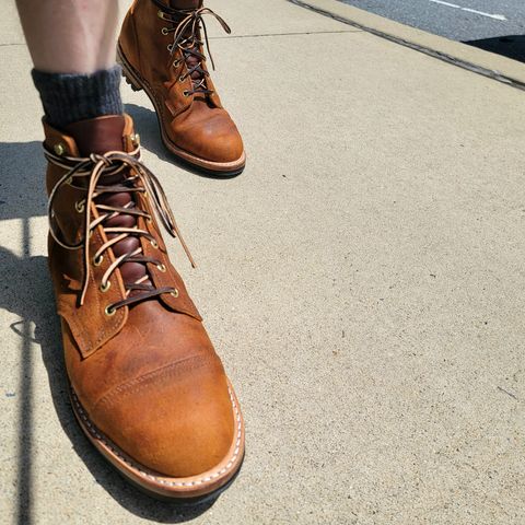 Truman Cap Toe Boot in C.F. Stead Coach Rambler