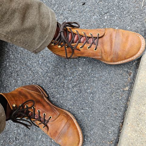 Truman Cap Toe Boot in C.F. Stead Coach Rambler