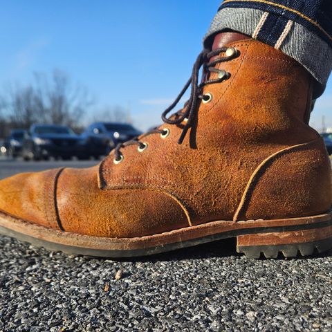 Truman Cap Toe Boot in C.F. Stead Coach Rambler