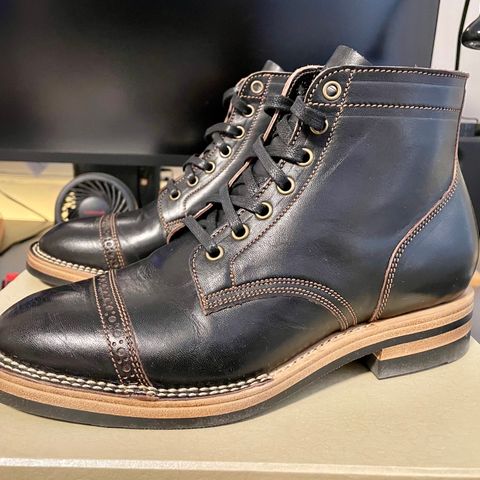 Jakkrabbits Service Boot in Shinki Black Teacore Horsehide