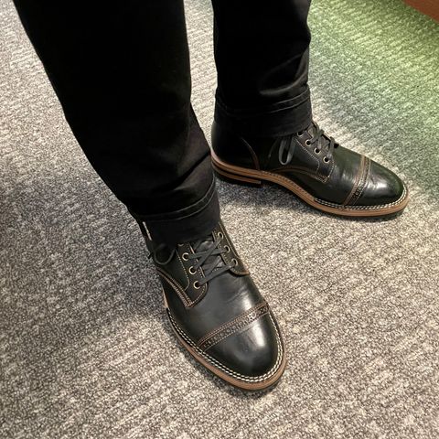 Jakkrabbits Service Boot in Shinki Black Teacore Horsehide