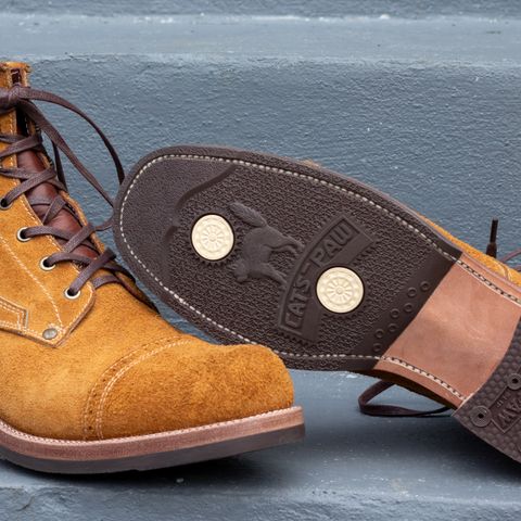 Kiattoko Old Boy in Horween Wheat Chamois & Badalassi Carlo Tobacco Minerva