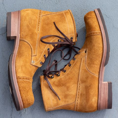 Kiattoko Old Boy in Horween Wheat Chamois & Badalassi Carlo Tobacco Minerva