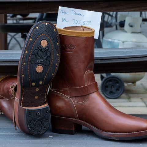 Role Club Engineer Boots in Brown Italian Horsehide