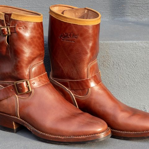 Role Club Engineer Boots in Brown Italian Horsehide