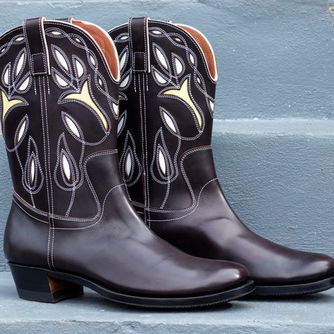 Clinch Cowboy Boots in Black Teacore Calf