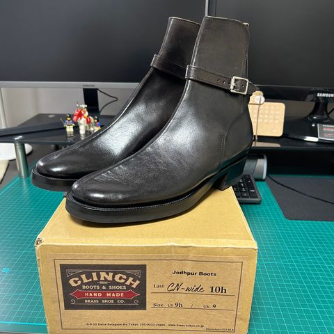 Clinch Jodhpur Boots in Black Overdyed Horsebutt