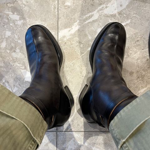 Clinch Jodhpur Boots in Black Overdyed Horsebutt