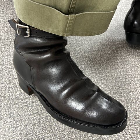 Clinch Jodhpur Boots in Black Overdyed Horsebutt