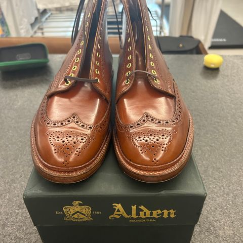 Alden Wingtip Boot in Horween Amaretto Shell Cordovan