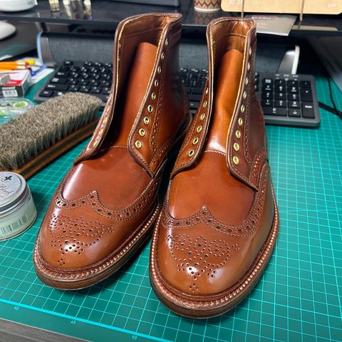 Alden Wingtip Boot in Horween Amaretto Shell Cordovan