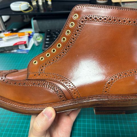 Alden Wingtip Boot in Horween Amaretto Shell Cordovan