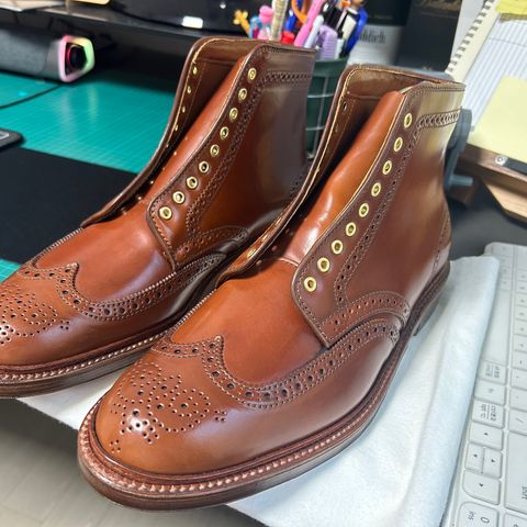 Alden Wingtip Boot in Horween Amaretto Shell Cordovan