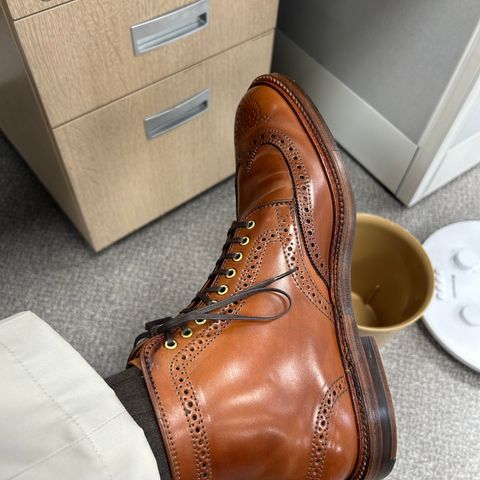 Alden Wingtip Boot in Horween Amaretto Shell Cordovan