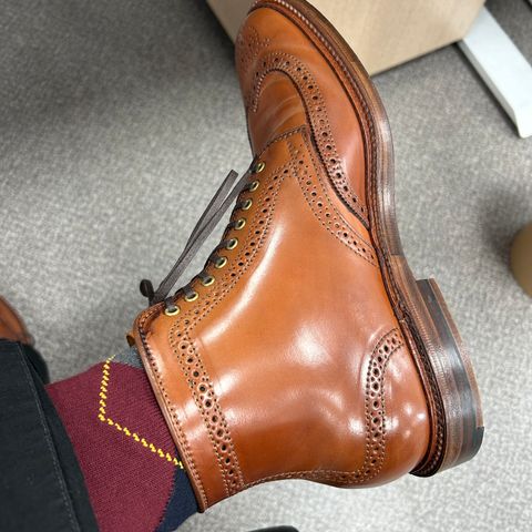 Alden Wingtip Boot in Horween Amaretto Shell Cordovan