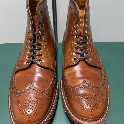 Alden Wingtip Boot in Horween Amaretto Shell Cordovan