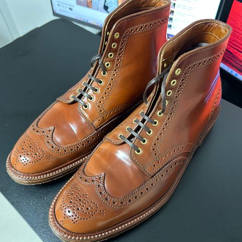 Alden Wingtip Boot in Horween Amaretto Shell Cordovan