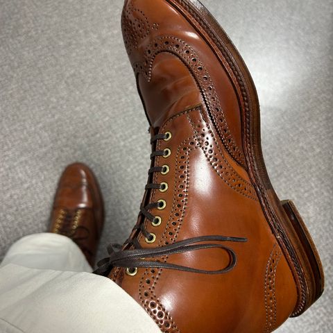 Alden Wingtip Boot in Horween Amaretto Shell Cordovan