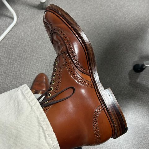 Alden Wingtip Boot in Horween Amaretto Shell Cordovan