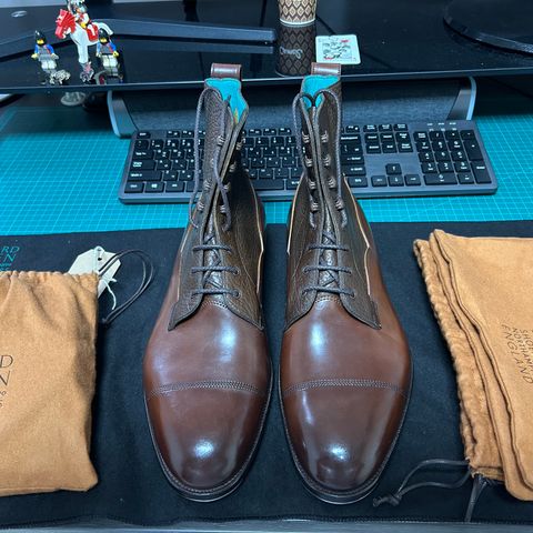 Edward Green Galway in Horween Cognac Shell Cordovan & Dark Brown London Grain