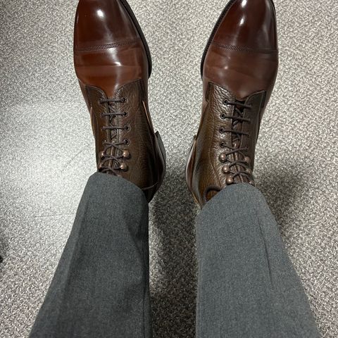 Edward Green Galway in Horween Cognac Shell Cordovan & Dark Brown London Grain