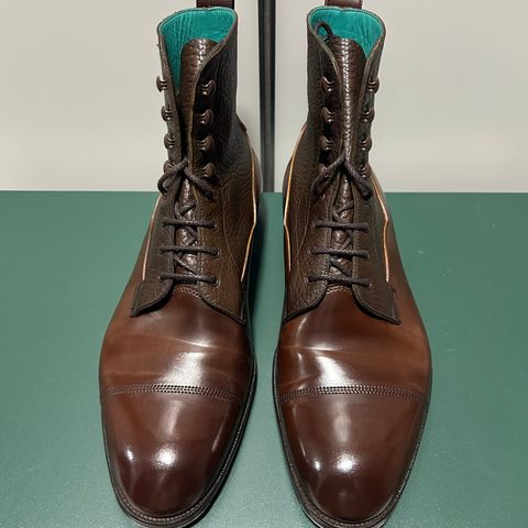 Edward Green Galway in Horween Cognac Shell Cordovan & Dark Brown London Grain