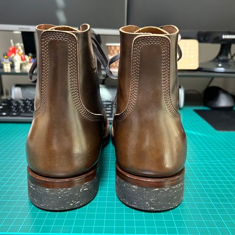 Role Club Boondockers in Horween Dark Cognac Shell Cordovan