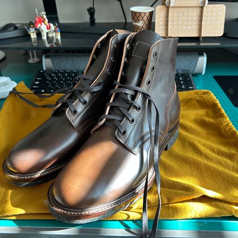 Role Club Boondockers in Horween Dark Cognac Shell Cordovan