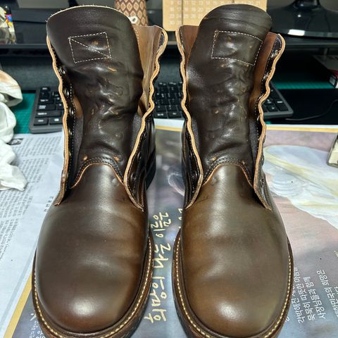 Role Club Boondockers in Horween Dark Cognac Shell Cordovan