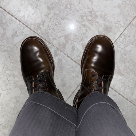 Role Club Boondockers in Horween Dark Cognac Shell Cordovan
