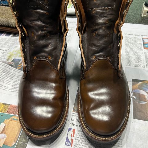 Role Club Boondockers in Horween Dark Cognac Shell Cordovan